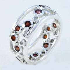 Riyo Attractive Gems Garnet Sterling Silver Ring Fashion Jewelry