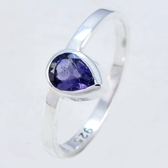 Riyo Attractive Gemstone Iolite 925 Sterling Silver Ring On Sale