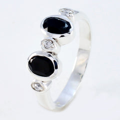 Riyo Attractive Stone Black Onyx 925 Silver Rings Jewelry For Men
