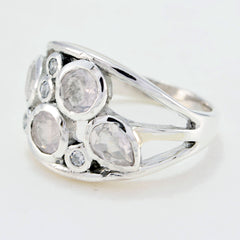 Riyo Bewitching Gem Rose Quartz Solid Silver Ring Jewelry Box Store