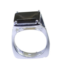Riyo Bewitching Stone Smoky Quartz 925 Silver Ring Jewelry School