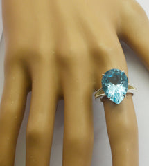 Riyo Bonnie Gemstones Blue Topaz 925 Sterling Silver Ring Nature