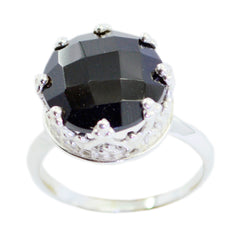 Riyo Captivating Gems Black Onyx Sterling Silver Ring India Jewelry