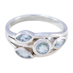 Riyo Classy Stone Blue Topaz Sterling Silver Rings Ladies Jewelry