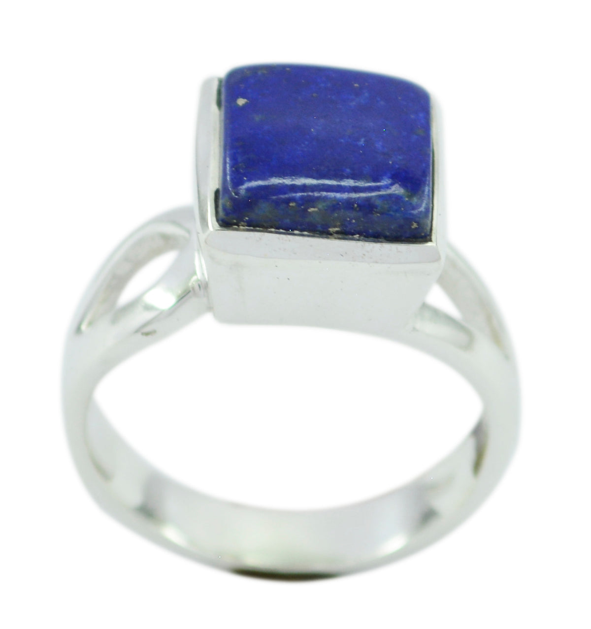 Riyo Comely Gem Lapis Lazuli 925 Sterling Silver Ring Snap Jewelry