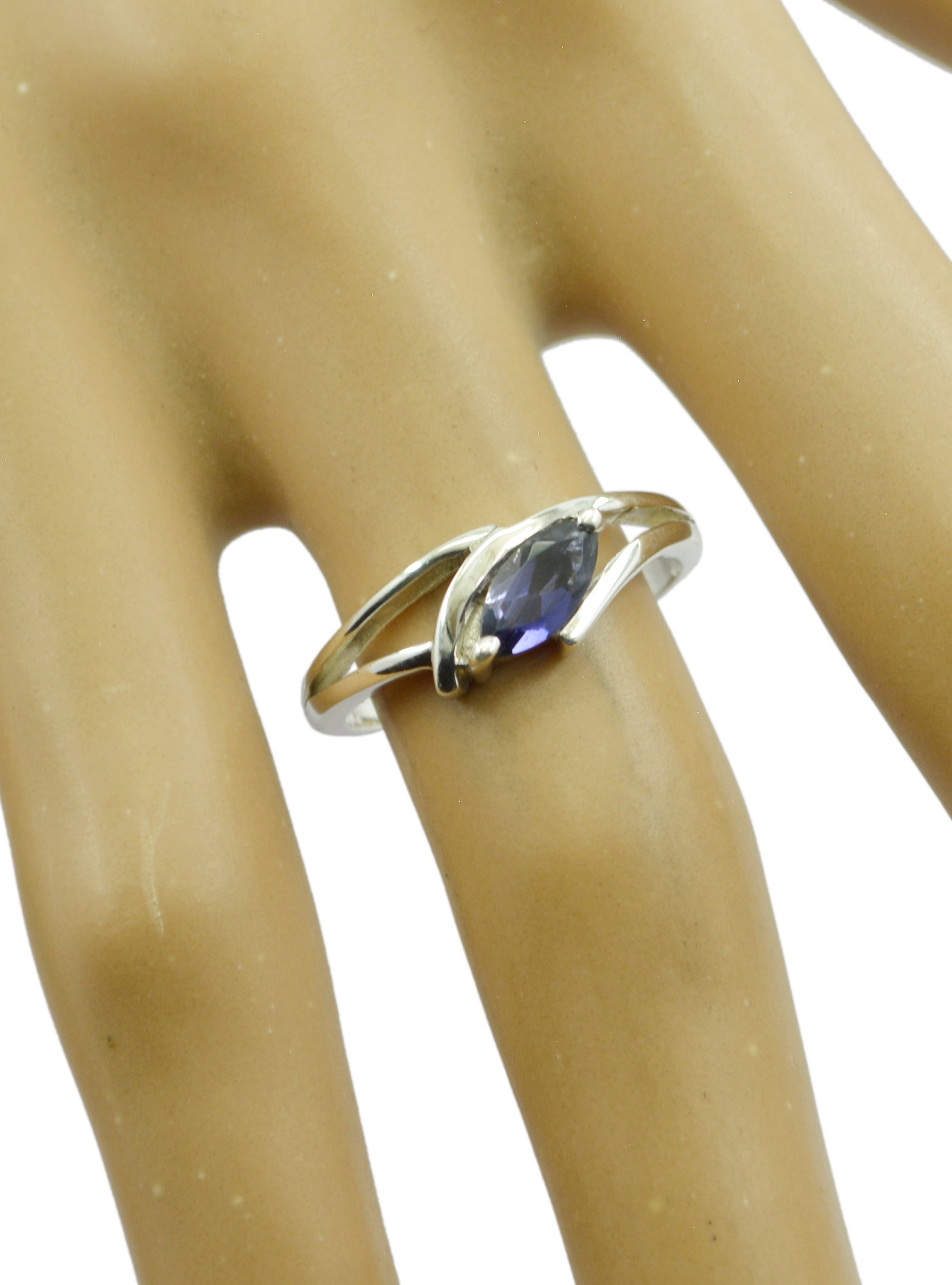 Riyo Comely Gemstone Iolite 925 Silver Rings Ornament & Accents