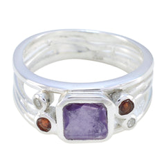 Riyo Comely Gemstones Amethyst 925 Silver Rings Expensive Jewelry