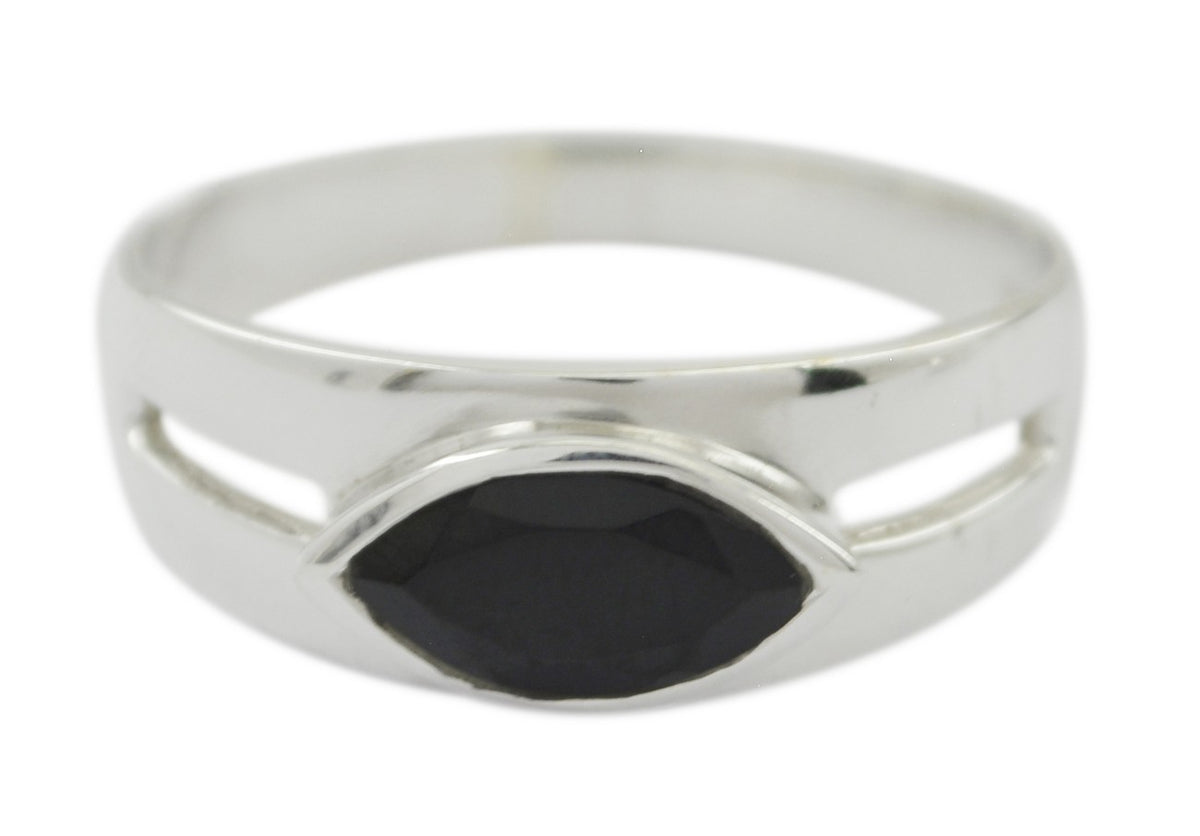 Riyo Comely Gemstones Black Onyx 925 Silver Ring Jewelry Holder