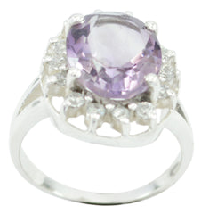 Riyo Cute Gemstone Amethyst 925 Sterling Silver Rings Fancy Jewelry