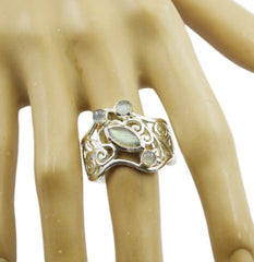 Riyo Dainty Gemstone Labradorite Silver Rings Princess P Jewelry