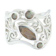 Riyo Dainty Gemstone Labradorite Silver Rings Princess P Jewelry