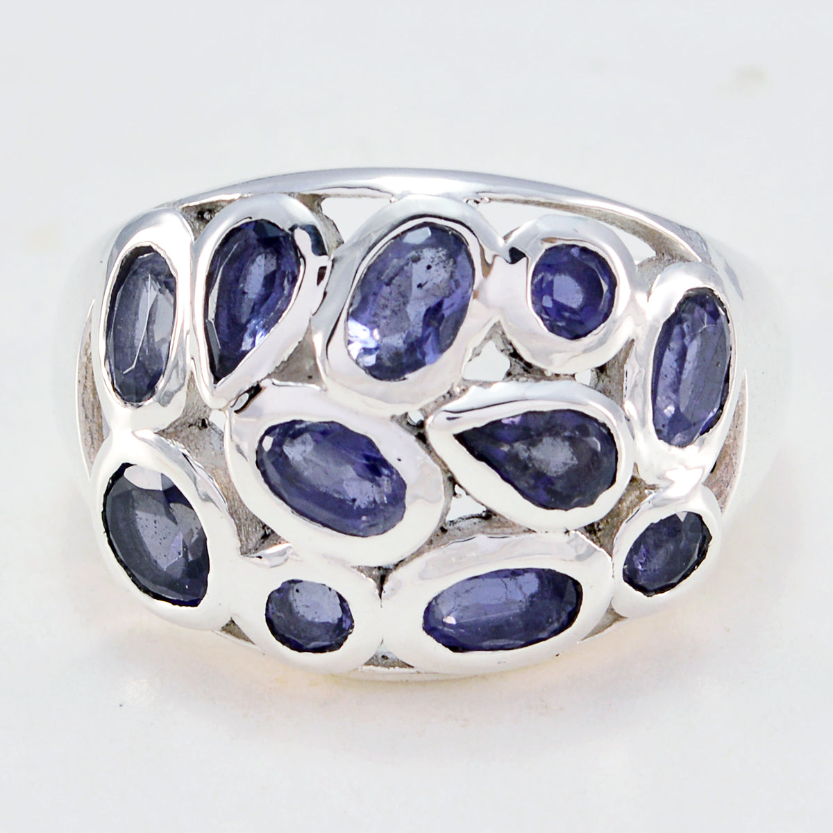 Riyo Dainty Gemstones Iolite 925 Sterling Silver Rings Most Item