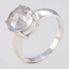 Riyo Dainty Stone Crystal Quartz 925 Sterling Silver Ring Wrap