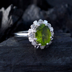 Riyo Delicate Gemstones Peridot 925 Sterling Silver Ring Gemstones