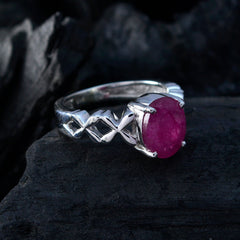 Riyo Delicate Stone Indianruby Solid Silver Ring Jewelry Packaging