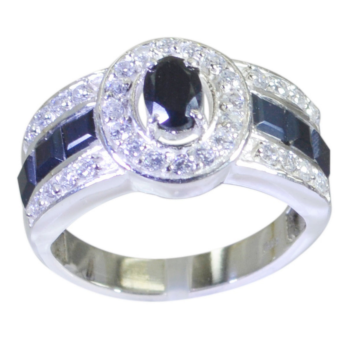 Riyo Designer Gems Black Onyx Sterling Silver Rings Jewelry Designs