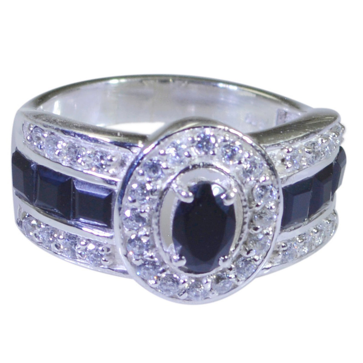 Riyo Designer Gems Black Onyx Sterling Silver Rings Jewelry Designs