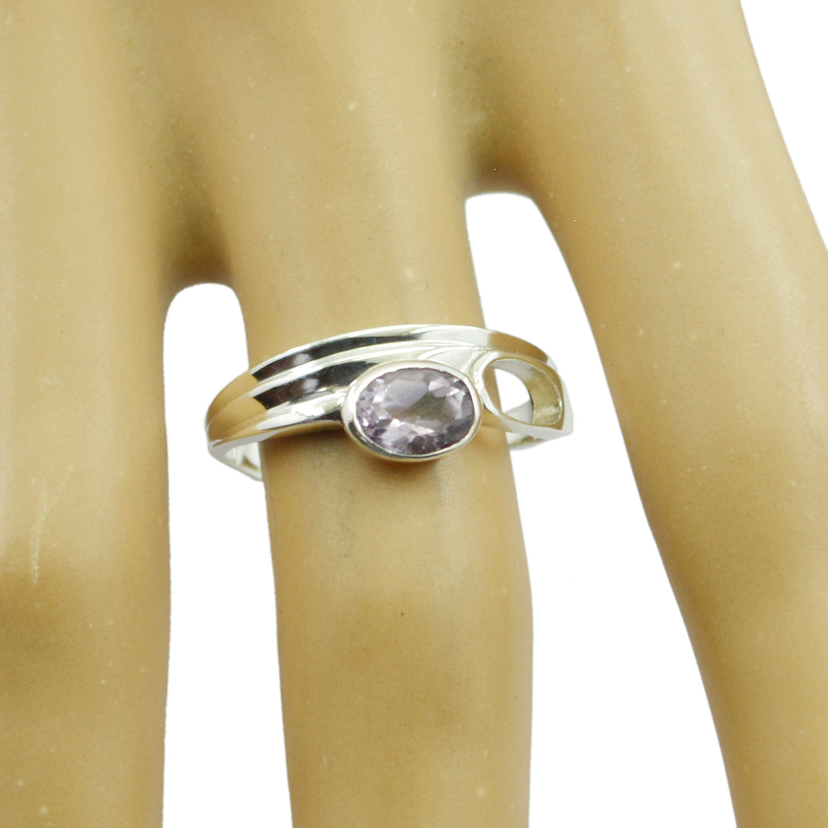 Riyo Designer Gemstones Amethyst Sterling Silver Rings 925 Silvers