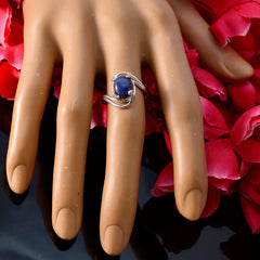 Riyo Designer Stone Lapis Lazuli Solid Silver Rings Sapphire Jewelry