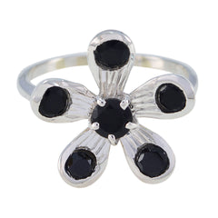 Riyo Desirable Gems Black Onyx Solid Silver Rings Jewelry Bonney