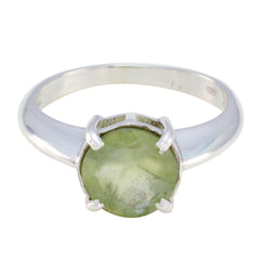 Riyo Desirable Gemstones Prehnite Solid Silver Rings Gift For Mom
