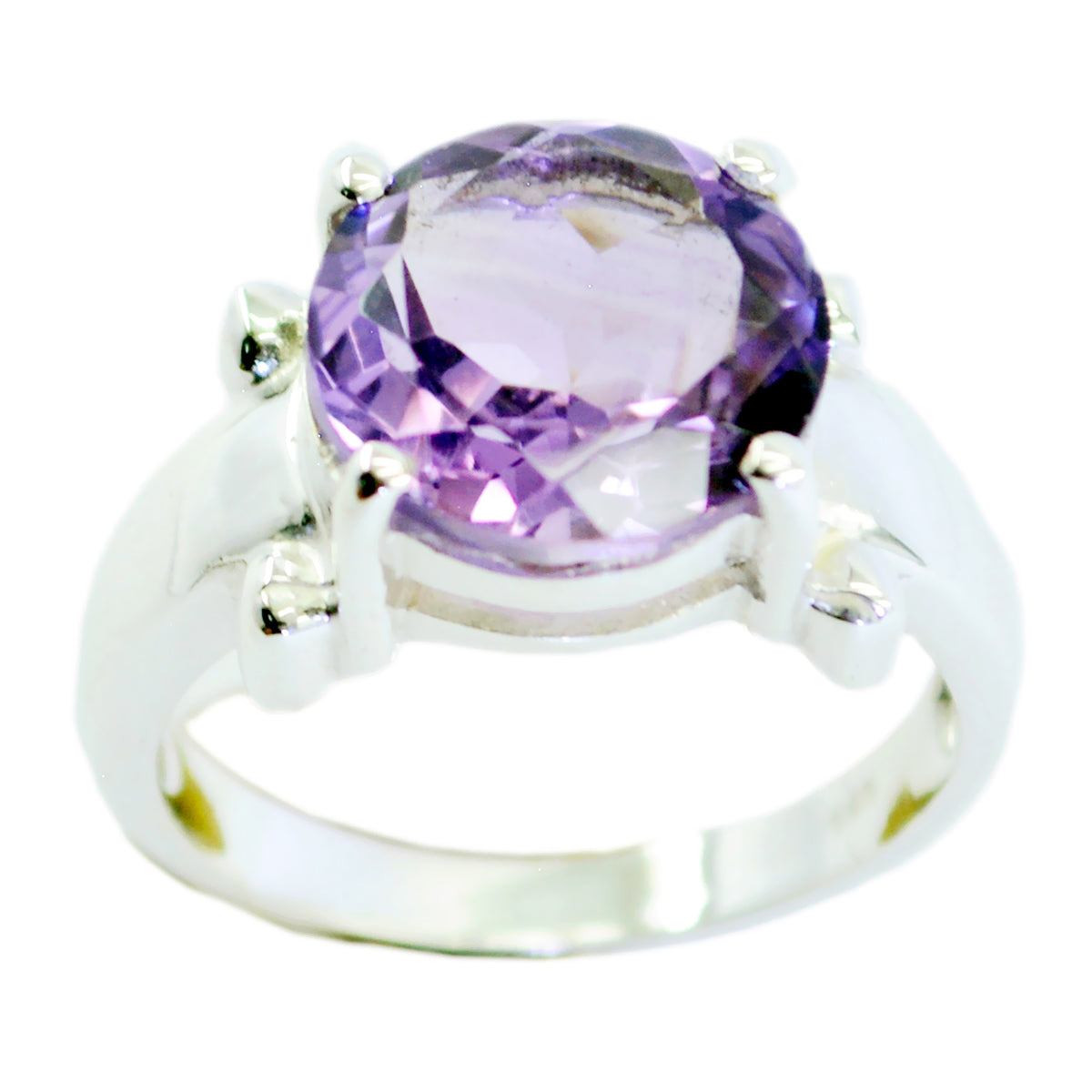 Riyo Dollish Gemstones Amethyst 925 Silver Rings Bindi Jewelry