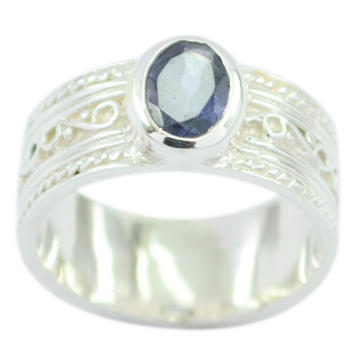 Riyo Drop-Dead Gems Iolite 925 Sterling Silver Rings Jewelry World