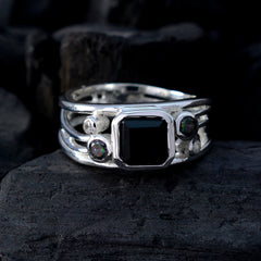 Riyo Drop-Dead Gemstones Black Onyx 925 Rings Jewelry Collection
