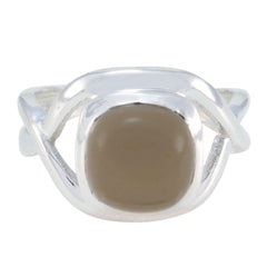 Riyo Elegant Gemstone Smoky Quartz 925 Silver Ring Jewelry Showcase
