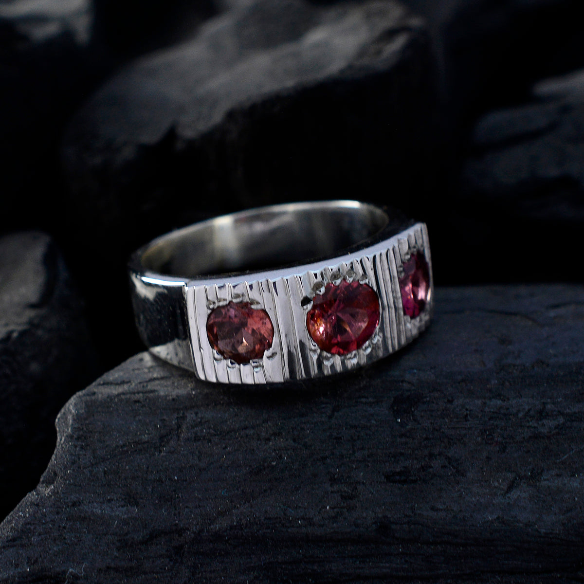 Riyo Engaging Gems Garnet 925 Silver Ring Design Your Own Jewelry