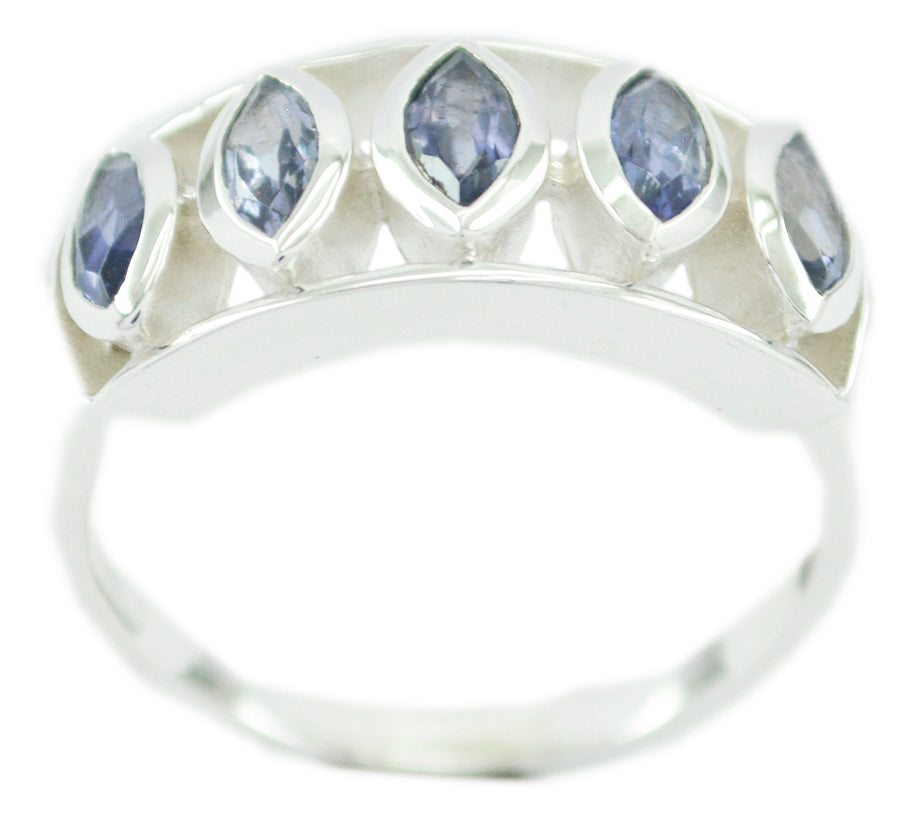 Riyo Enticing Gems Iolite 925 Sterling Silver Ring Medical Jewelry