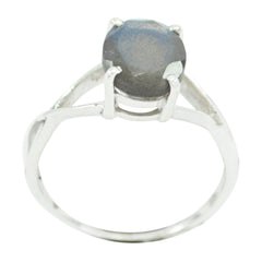 Riyo Excellent Gemstones Labradorite Silver Ring Penguin Jewelry