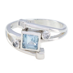 Riyo Excellent Stone Blue Topaz Sterling Silver Ring Ledies Jewelry