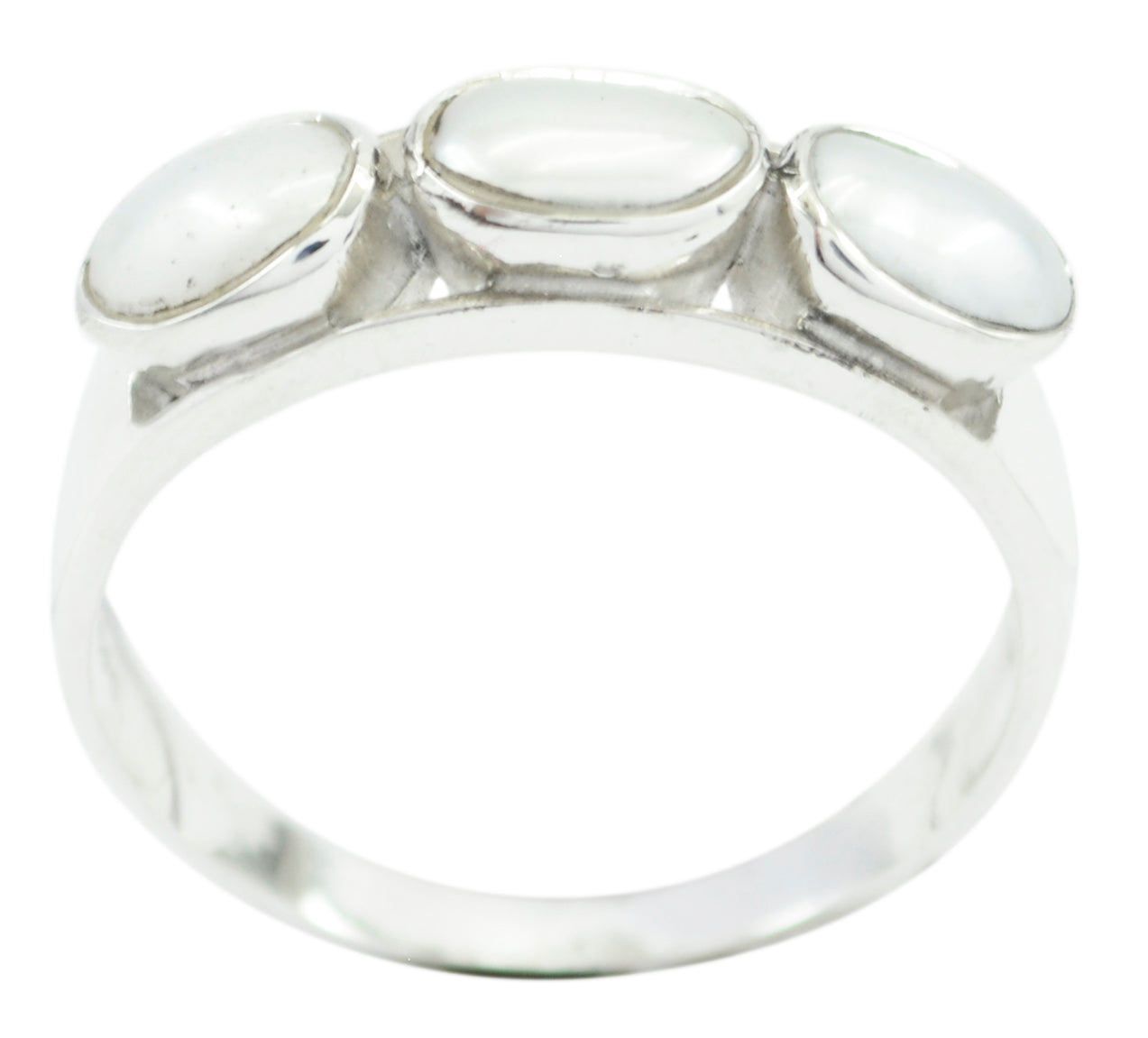 Riyo Excellent Stone Pearl Sterling Silver Ring Designer Jewelry