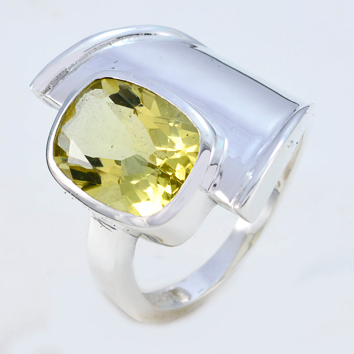 Riyo Exporter Gem Lemon Quartz Sterling Silver Rings Unicorn Jewelry