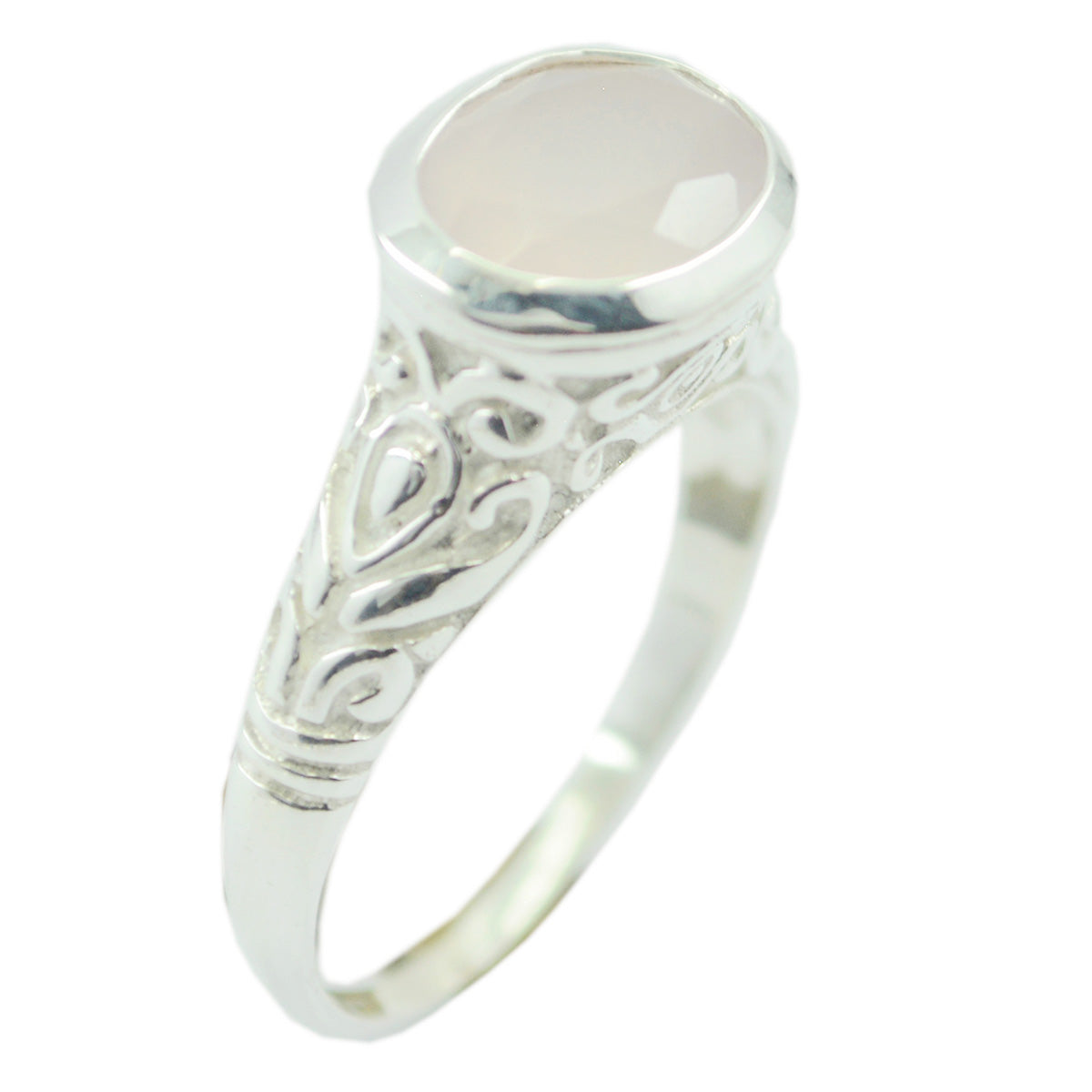 Riyo Exporter Gem Rose Quartz Sterling Silver Rings Irish Jewelry