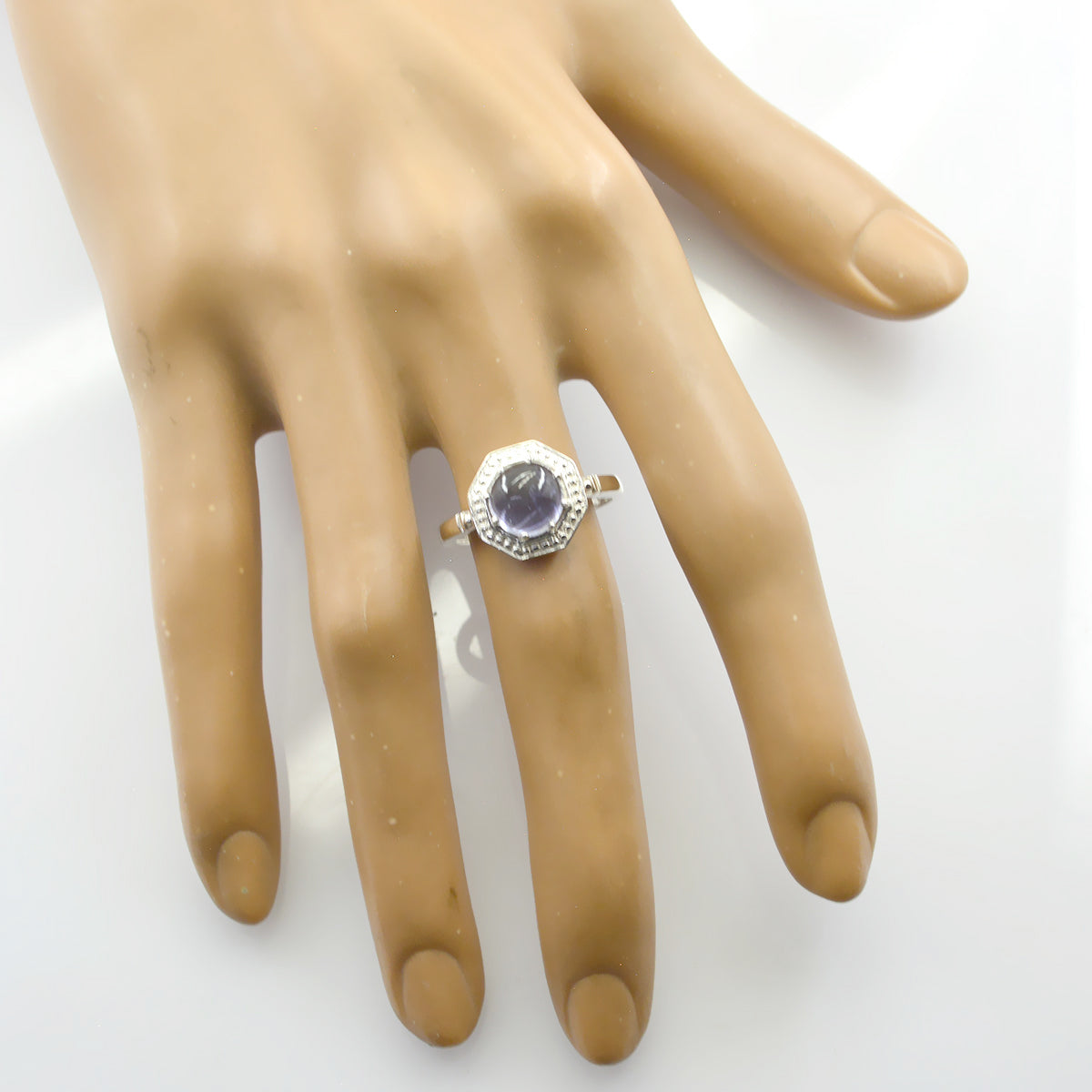 Riyo Exquisite Gem Iolite 925 Sterling Silver Ring Luxury Jewelry