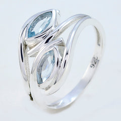 Riyo Fine Gemstones Blue Topaz 925 Sterling Silver Ring Lion Jewelry