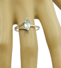 Riyo Fine-Looking Gemstones Blue Topaz 925 Silver Ring Nice Jewelry