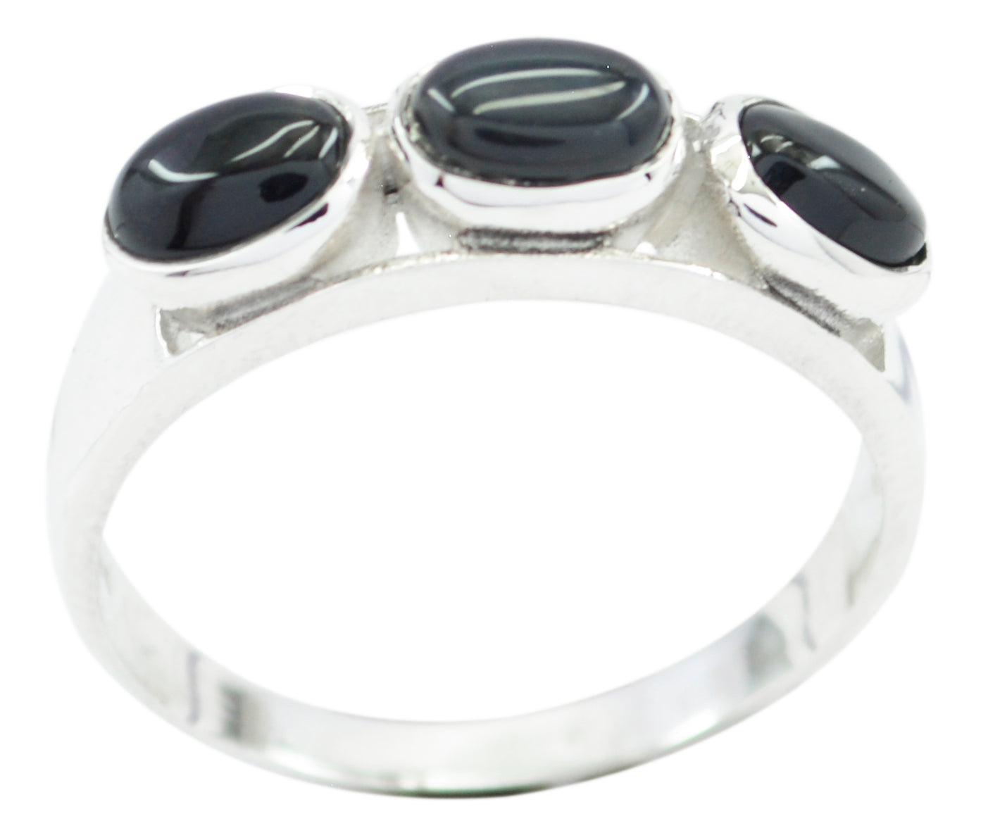 Riyo Flawless Gems Black Onyx 925 Sterling Silver Ring Jewelry Art