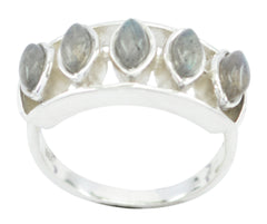 Riyo Flawless Stone Labradorite Solid Silver Ring Princess Jewelry