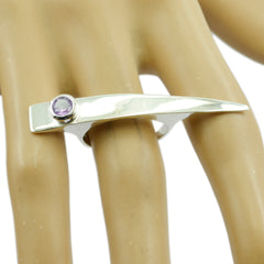 Riyo Genuine Gem Amethyst 925 Sterling Silver Rings Bone Jewelry