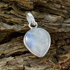 Riyo Genuine Gems Pear Cabochon White Rainbow Moonstone Solid Silver Pendants mother's day gift