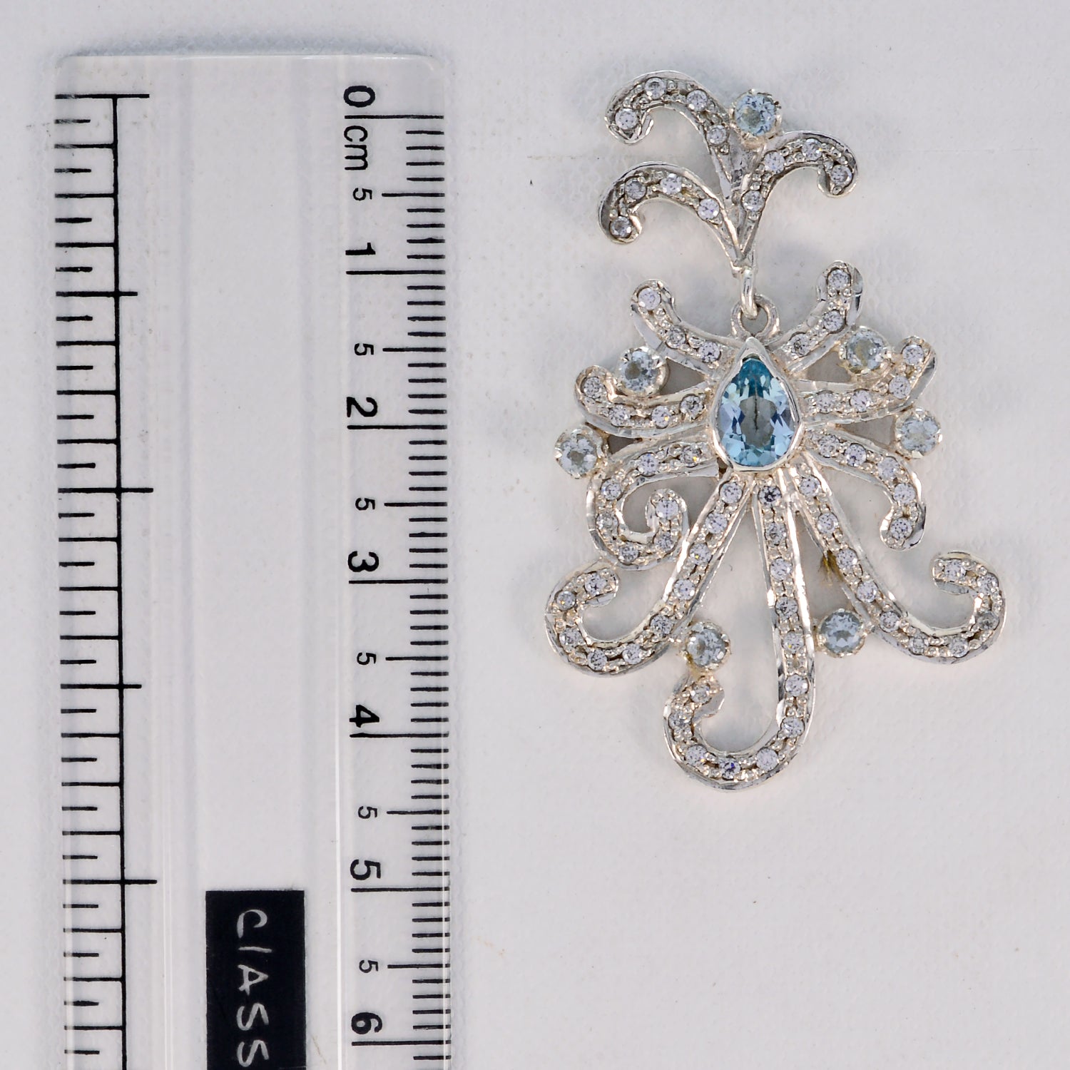 Riyo Genuine Gems multi shape Faceted Blue Topaz Silver Earrings gift for easter Sunday