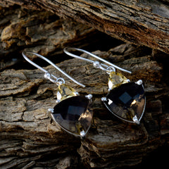 Riyo Genuine Gems trillion Checker Multi Multi Stone Silver Earrings anniversary gift
