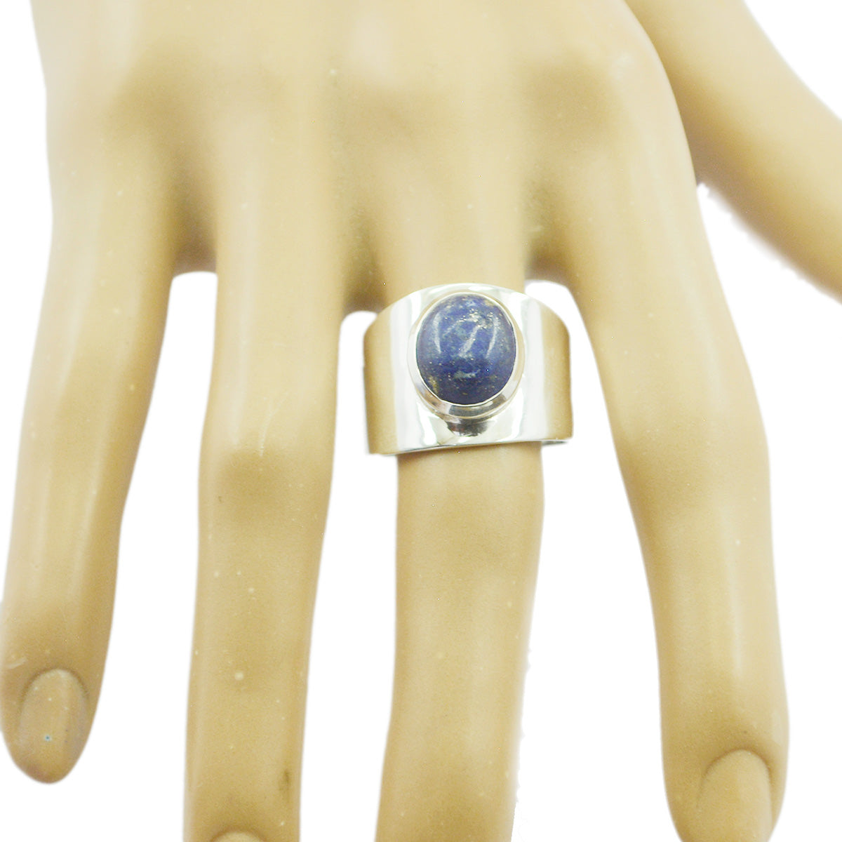 Riyo Genuine Gemstones Lapis Lazuli Solid Silver Rings Rose Jewelry