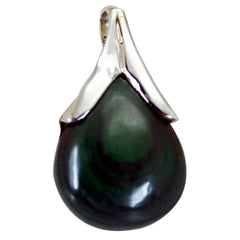 Riyo Good Gemstones Fancy Cabochon Green Malachite Sterling Silver Pendants independence gift