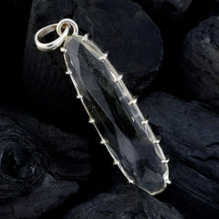 Riyo Good Gemstones Fancy Faceted White Crystal Quartz 925 Silver Pendant daughter's day gift