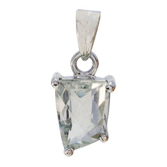 Riyo Good Gemstones Fancy checker Green Green Amethyst Sterling Silver Pendant engagement gift