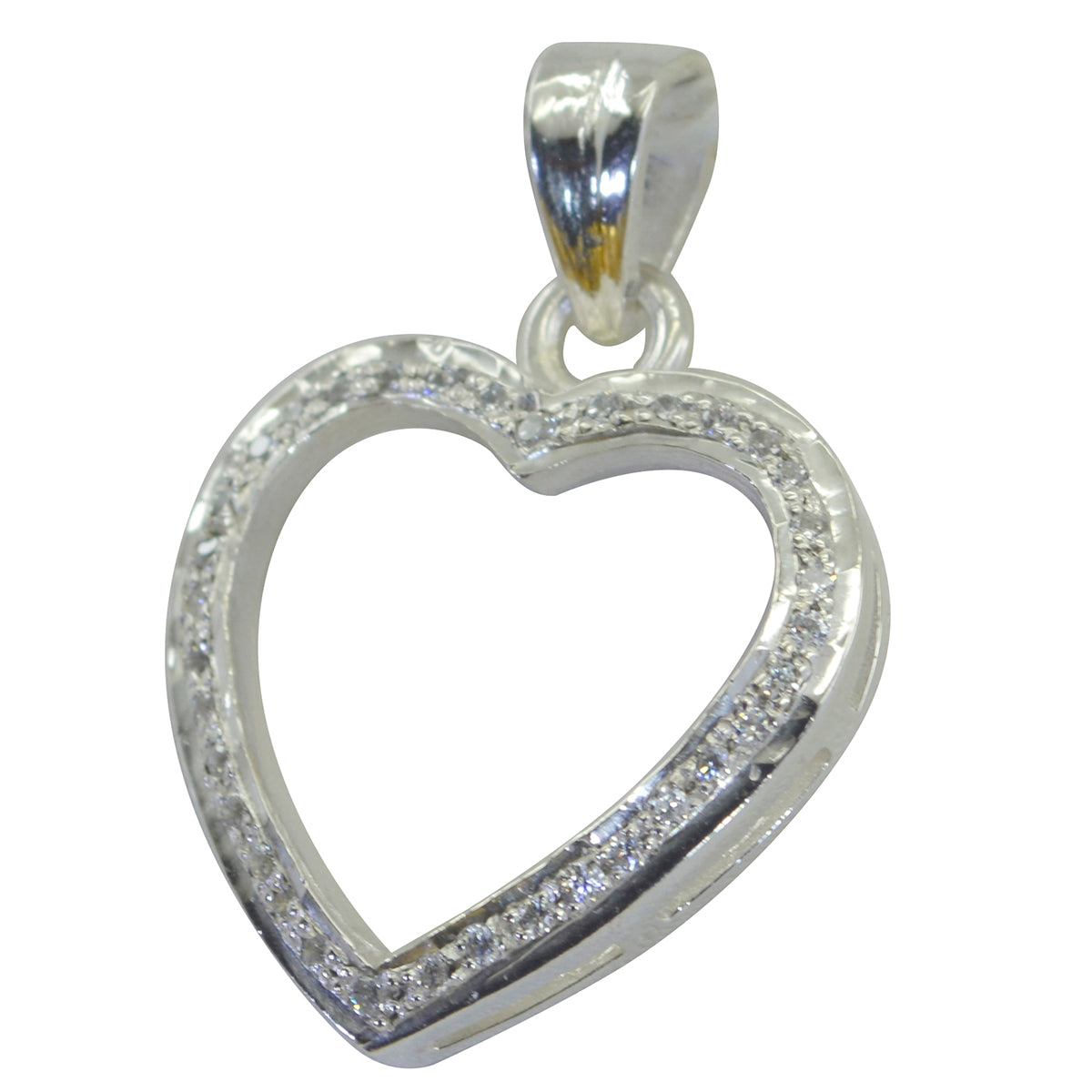 Riyo Good Gemstones Round Faceted White Crystal Quartz Sterling Silver Pendants graduation gift